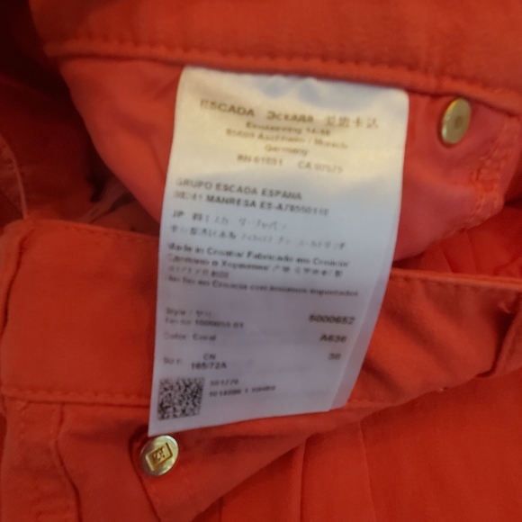 ESCADA Coral Jeans Sz EU 38 Flaws - Picture 7 of 12